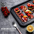 HONGBAKE 2 Pack Nonstick Quarter Sheet Pan for Baking, 13.8 x 9.8 Small Cookie Sheet with Wider Grips