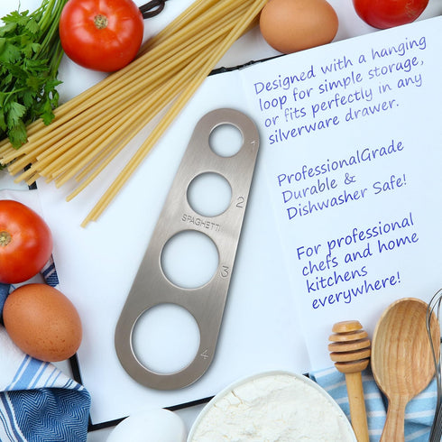Delightly Spaghetti Measure Tool - Stainless Steel Pasta Portion Control Gadget, Dishwasher Safe