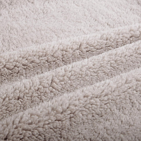 Reafort Ultra Soft Sherpa Body Pillow Cover with Zipper Closure, 21"x54", Taupe