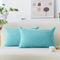 Home Brilliant 12x20 Teal Rectangle Pillow Covers, Decorative Lumbar Pillow Cover for Couch