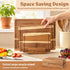 Set 3, Acacia Wood Cutting Board for Kitchen, Non-Toxic Cutting Board of Chopping Boards with Deep Juice Groove