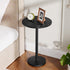 ET30BM YATINEY Round Side Table, Small Drink Table for Small Spaces, Pedestal Style Martini Table, End Table in Living