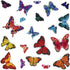 Iconikal 100-Count Static Cling Window Decorations, Butterfly