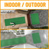 Ottomanson Scrabe Rib Collection Non-Slip Rubberback Solid Design 3X2 Indoor/Outdoor Runner Rug, 2'7'' x 2', Green