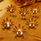 FORUP 6 Pack Metal Turkey Tea Light Candle Holders - Thanksgiving Home Table Decoration