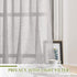 NICETOWN Linen Textured Semi Sheer Curtains, 63 Inches Length, Eyelet Top, 2 PCs, Grey, 52 Inches Wide