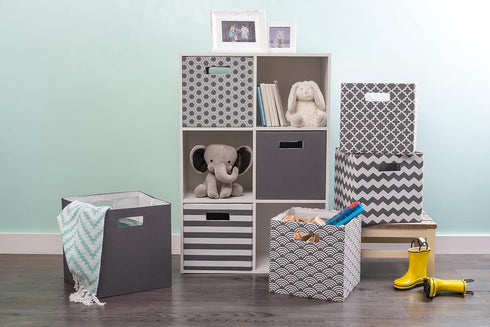 Large Gray Collapsible Storage Cube - DII Poly-Cube Collection