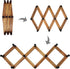 MyGift 10 Hook Burnt Wood Wall Mounted Expandable Accordion Peg Coat Rack for Entryway or Garage