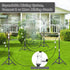 5.1FT 4-Way Expandable Standing Misters for Outside Patio, Adjustable Misting System, Misting Cooling System, Plant