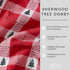 13"x70", Elrene Home Fashions Sherwood Tree Dobby Christmas/Holiday Cotton Dining Table or Console Runner, Red
