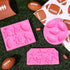 Whaline 3Pcs Football Fondant Mold, Sports Theme Silicone Mold for Cupcake Sugar Craft and Baking