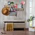 Spiretro Wall-Mounted Coat Hook Rack with Shelf - Set of 2, Rustic Wood Grey Organizer
