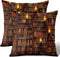 18x18 Inch Linen Throw Pillow Covers Set (Pack of 2) - Retro