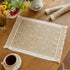 Placemats Set of 4,Waterproof Placemat with Tassel Fringe,Boho Placemats for Coffee Table
