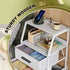 4 Nightstand Drawer Dresser with Charging Station, Side Table with Fabric Drawers, End Table with Open Shelf, Bedside