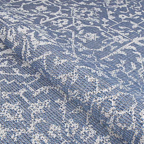 Couristan Monte Carlo Palmette Area Rug, 2' x 3'7", Indoor/Outdoor, Navy-Ivory
