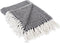 DII 100% Cotton Basket Weave Throw Blanket, 50 x 60, Indoor/Outdoor Use, Black