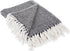 DII 100% Cotton Basket Weave Throw Blanket, 50 x 60, Indoor/Outdoor Use, Black