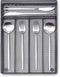 WuGeShop Black Silverware Drawer Organizer, Metal Mesh Utensil Tray, Non-Slip Cutlery Tray with 5 Compartments