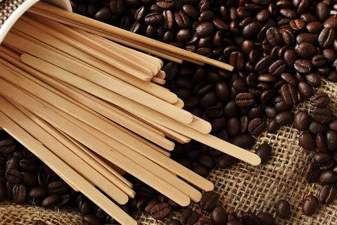 Makerstep 1000 Pack Birch Wood Coffee Stirrers, 7 Inch Eco-friendly Sturdy Sticks for Coffee Nook