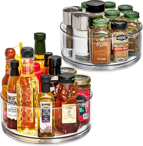 Sorbus 9 Inch Clear Lazy Susan Organizer, Rotating Turntable for Fridge, Pantry, Cabinet, Table, Makeup, Bathroom