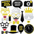 New Years Photo Booth Props, Pack of 20, Real Glitter, New Years Eve Party Supplies 2019