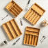 SMIRLY Bamboo Silverware Organizer for Drawer, Kitchen Utensil Organizer, Flatware & Cutlery Tray for Kitchen Drawers