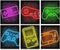 Neon Gaming Posters for Boys Room Decor, Gamer Wall Art Set of 6 (8”X 10”) for Bedroom, Game Room