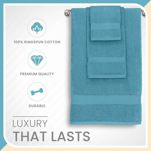 6-Piece 100% Set 100% 2 2 2 Martex Luxury Cotton Towel | Quick Dry | Super Absorbent | Super Soft Ringspun Cotton