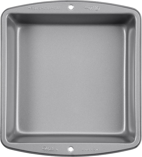 Wilton Recipe Right 8-Inch Non-Stick Square Cake Pans, Multipack of 2