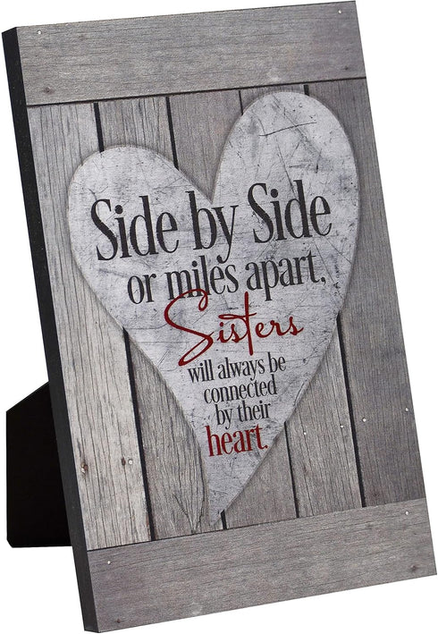 DEXSA Sisters Wood Plaque, Made in the USA, 6x9, Classy Frame Wall & Tabletop Decoration