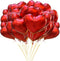 Jonhamwelbor 20Pcs 18 inch Red Foil Mylar Heart Shape Balloons for Valentines, Birthday, Wedding Party Decorations