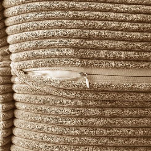 MIULEE Corduroy Pillow Covers, Set of 2, Super Soft Boho Striped Decorative Throw Pillows, 22x22 inch
