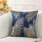 TAOSON Pack of 2,Gold Pillow Covers Velvet Cozy Soft Gold Stamping Leaves Decorative