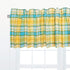 C&F Home Citrus Mist Gingham Checkered 100% Cotton Single Window Valance Curtain 16" x 72"