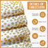 24 Packs Set, 54 108 Inch 12 108 Inch Breling White and Gold Disposable Plastic Tablecloths and Satin Table Runner x