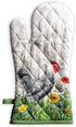 Maison d' Hermine Oven Mitt, 100% Cotton Heat Resistant BBQ Cooking Gloves with Loop for Grilling and Handling