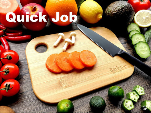 Small Bamboo Wood Cutting Board Set, 2 Pieces, Mini Lightweight Wooden Cutting Board, BPA Free