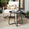 Jerry & Maggie 18-Inch Metal Patio Table - Indoor/Outdoor Round Side Table