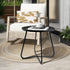 Jerry & Maggie 18-Inch Metal Patio Table - Indoor/Outdoor Round Side Table
