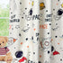 Grommet 1 W42 L84 Inch Cartoon Astronaut Semi Blackout Curtains for Kids Room Nursery Space Planets Patterns Printed