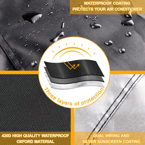 LApapaye Durable Air Conditioner Covers for Outside, Winter Dust-Proof Waterproof (30 x 30 x 32 inches)