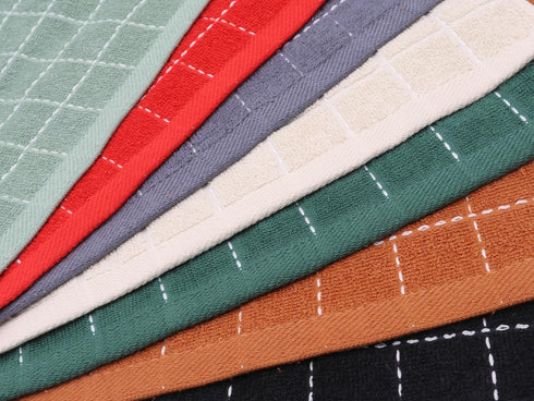 VeraSong Set 6 12 12 Inches) Natural Cotton Dish Cloths Waffle Weave Kitchen Towels,Ultra Absorbent Quick Drying Dish