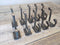 10 Coat Hooks, 3 1/2" Long Iron for Hats, Coats, Towels, Bathroom, Kitchen, and More!