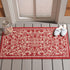 SAFAVIEH Courtyard Collection Accent Rug, 2' x 3'7", Red & Natural, Scroll Design, Non-Shedding, Indoor/Outdoor Washable