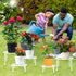 5 Pack Plant Stands White Metal Plant Stand for Outdoor Indoor Plants Heavy Duty Flower Pot Stands for Multiple Plants