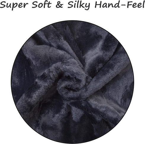 Home Brilliant Rectangle Throw Pillow Cover - Faux Fur Suede Accent Decorative Fall Decorations, 12x20 Inch, Black