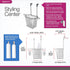 Spectrum Grid Tall Bathroom & Under Sink Organizer, Satin Nickel - Over the Cabinet Styling Station for Hair Dryer,