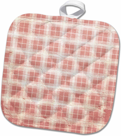 3D Rose Racing Black and White Checkered Flag Pot Holder, 8" x 8"