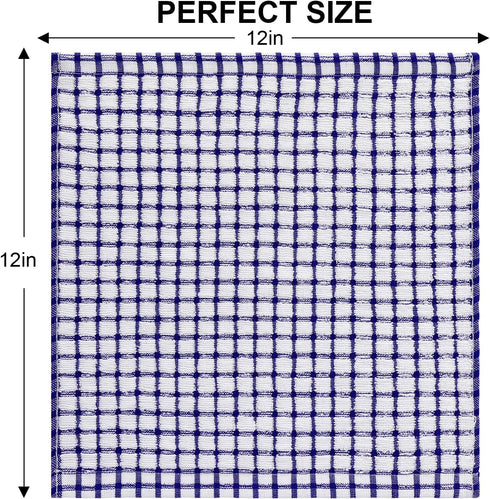 24 Pack 12 12 Inches Kitinjoy Cotton Terry Kitchen Dish Cloths, x Super Soft and Absorbent Dish Rags, Quick Drying Dish